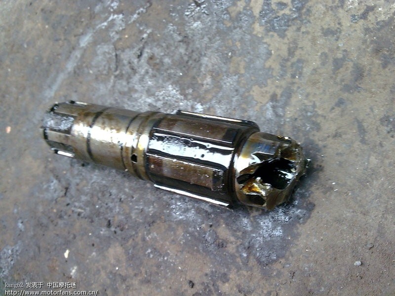 3.4万公里的钱江小太子125-C的变速器副轴 - 摩