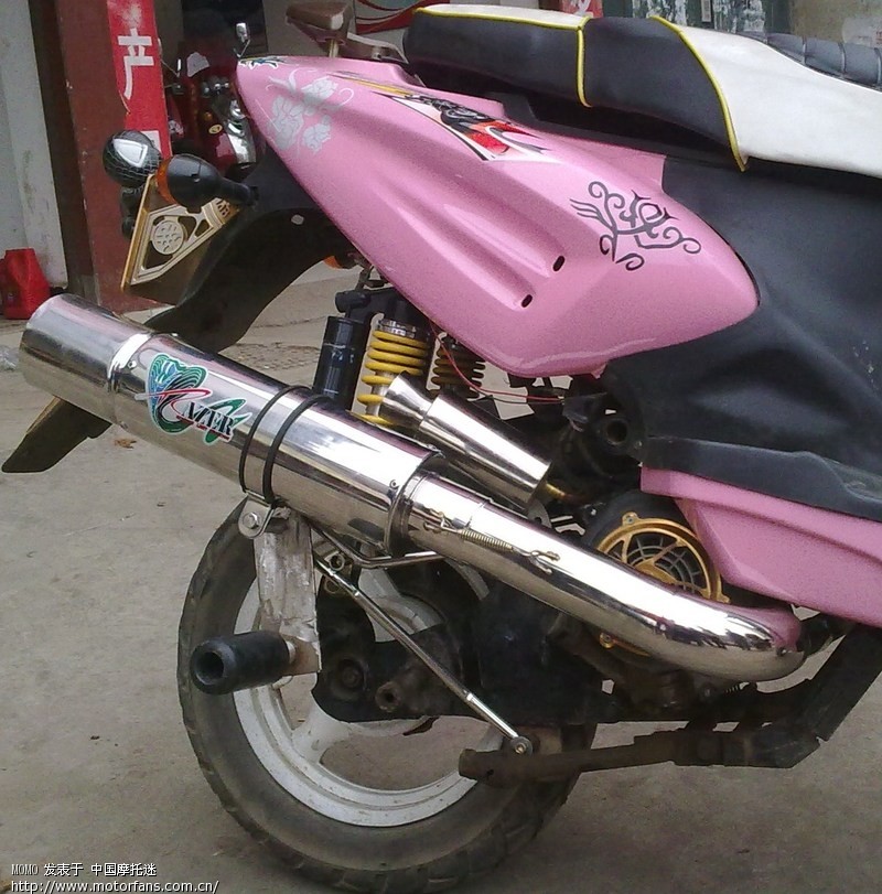 福喜胖胖排气管改GY6用 - 维修改装 - 摩托车论