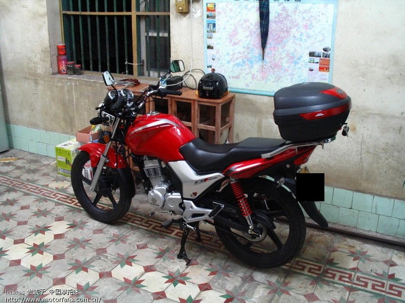 CBF125加装尾箱、汽油过滤、挡泥板 - 新大洲