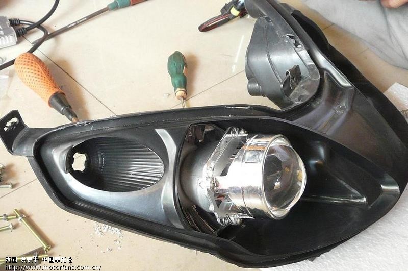 豪爵悦星双灯如何改装氙气灯?急! - 豪爵铃木 -