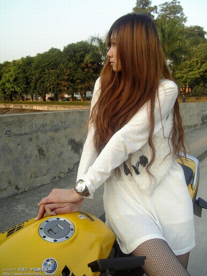 开平合山铁桥性感机车GP150美女车手---BY夏