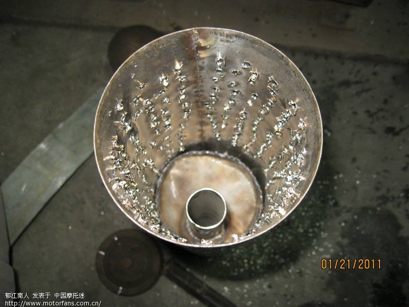 自制的钛金不锈钢排气管 全程图例示范 可作教