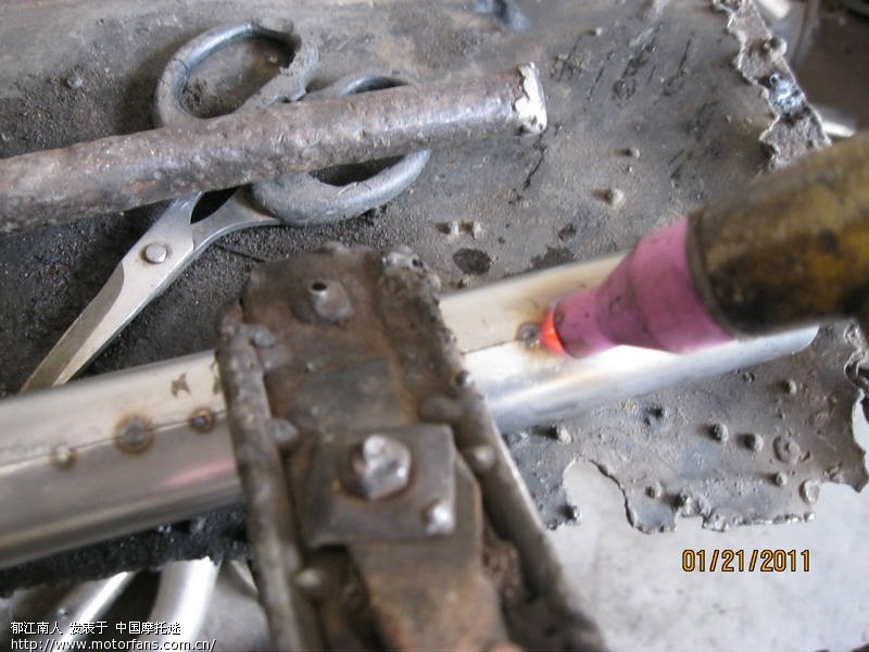 自制的钛金不锈钢排气管 全程图例示范 可作教