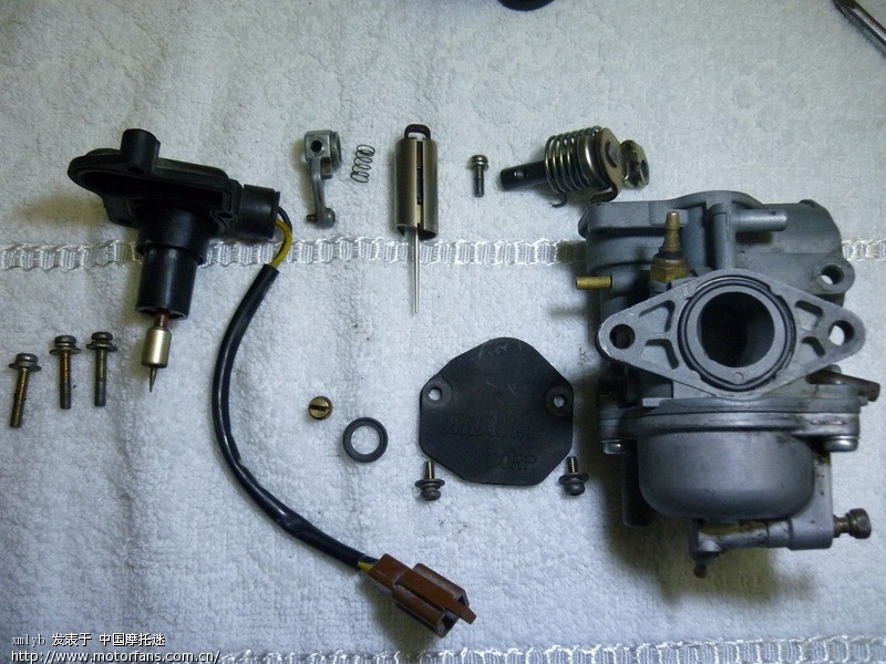 拆不下油针没有混合比调整螺丝的AG100化油