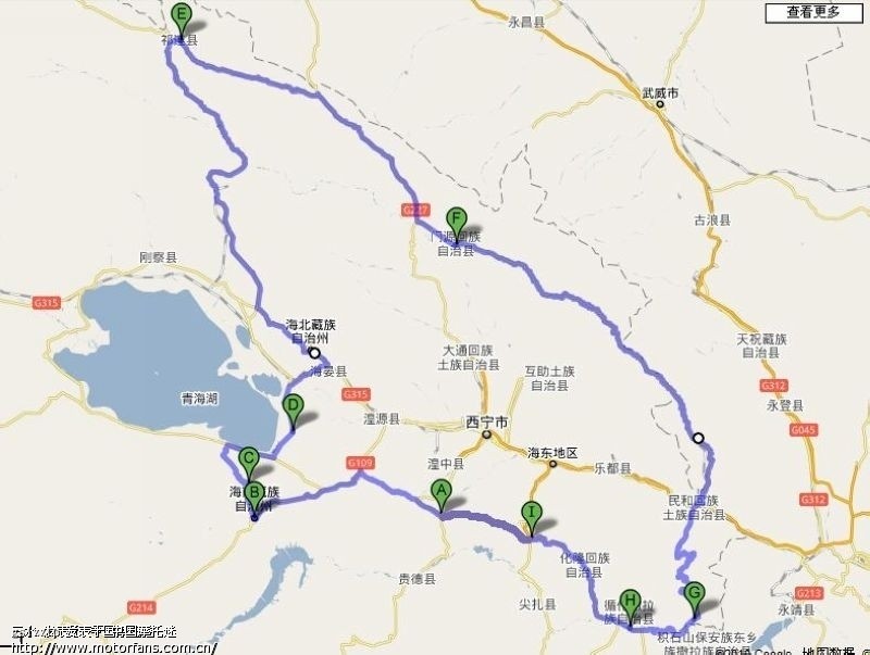 从兰州方向去:  一,到海石湾-窑街-青海互助北山-甘禅口-门源-大通