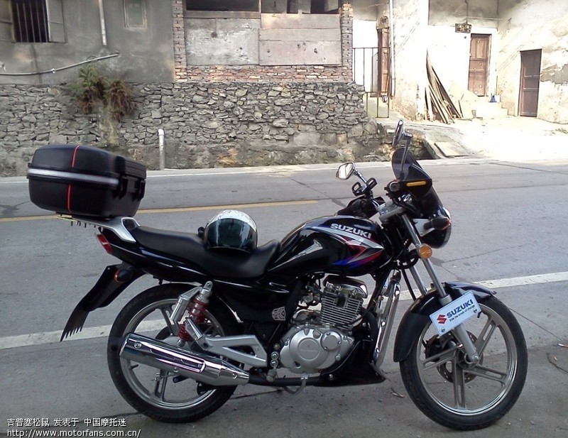 EN150自己装了风挡。 - 豪爵铃木 - 摩托车论坛