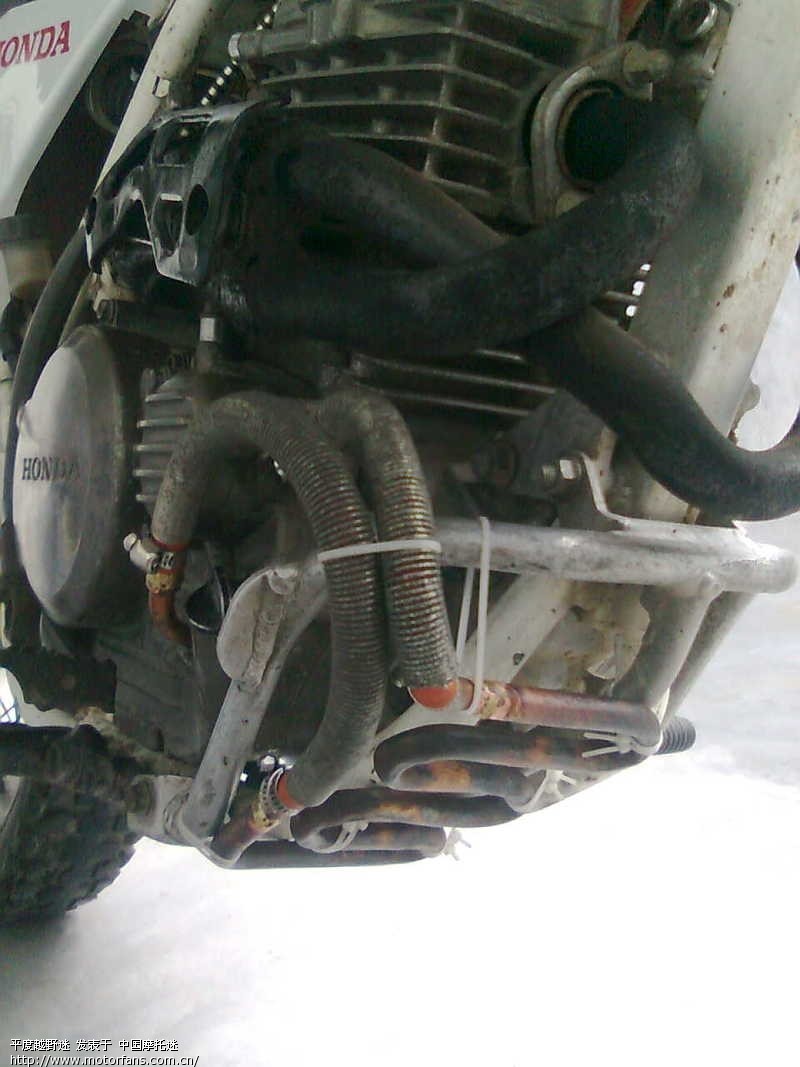 XR250.自制的油冷器 - 山东摩友交流区 - 摩托车