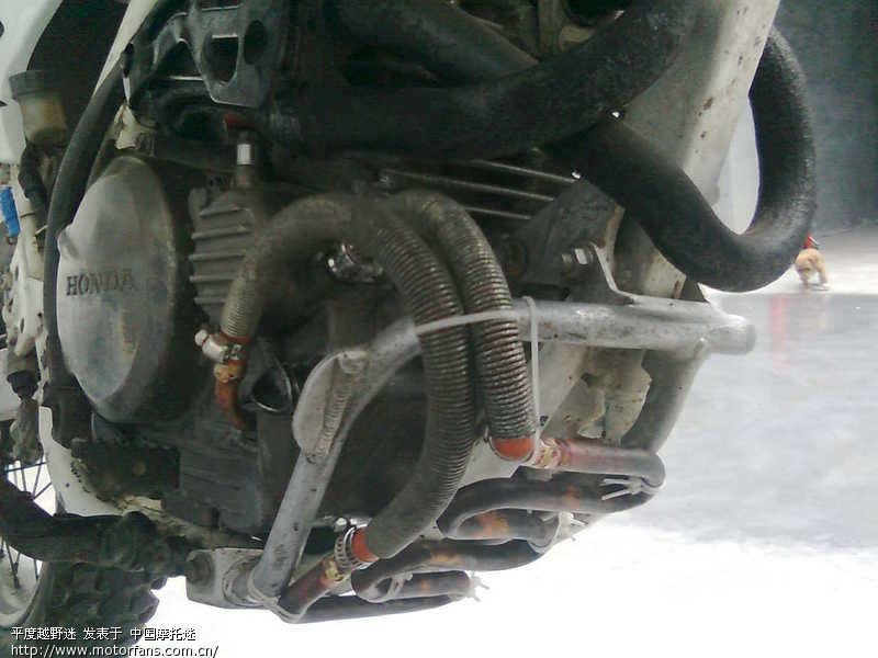 XR250.自制的油冷器 - 山东摩友交流区 - 摩托车