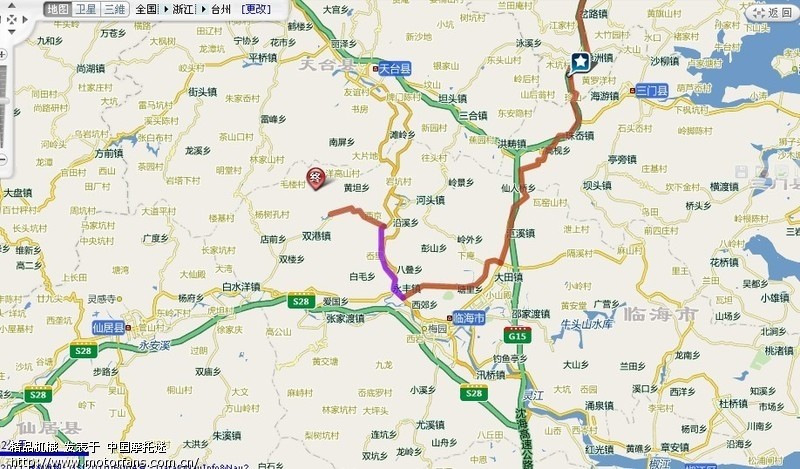 台州神仙居风景区地图