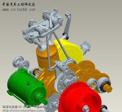 顶杆机的3D结构图 - 维修改装 - 摩托车论坛 - 中