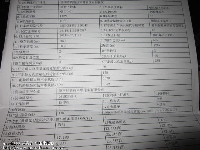 QS-110-C质量太差济南轻骑铃木产品今后永不