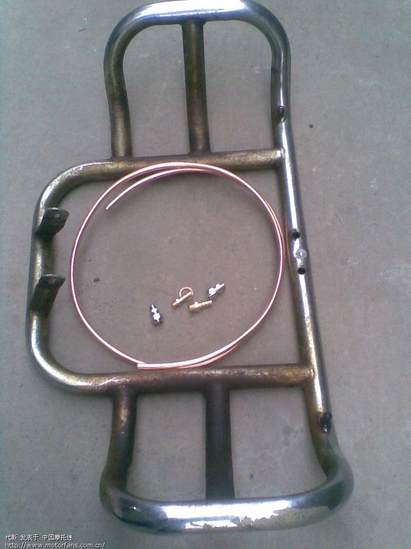 手工制作摩托车保险杠式油冷(水冷)散热器(图更