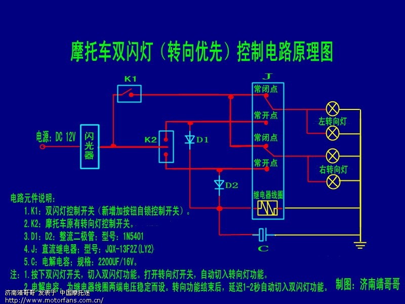 我想做一个风力发电机来亮12V的LED灯,逆变器怎么做?求。 把低压直流变成交流电并升压这个过程叫逆变。难道你这个风力发电机12V都没有?如果你的风力发电机是直流的并真的低于12V,也建议你不要做逆变器,直接用LED发光管好了,按品种不同,一般电压为1V多到3V多,用电阻降压。大功率的LED还有驱动模块驱动的,找个低电压的驱动模块就是了。如果你的发电机是交流的,那就可以用直接变压器进行升压或降压,得到你需要的电压后经整流滤波稳压后供LED灯用。 不需要逆变器!
