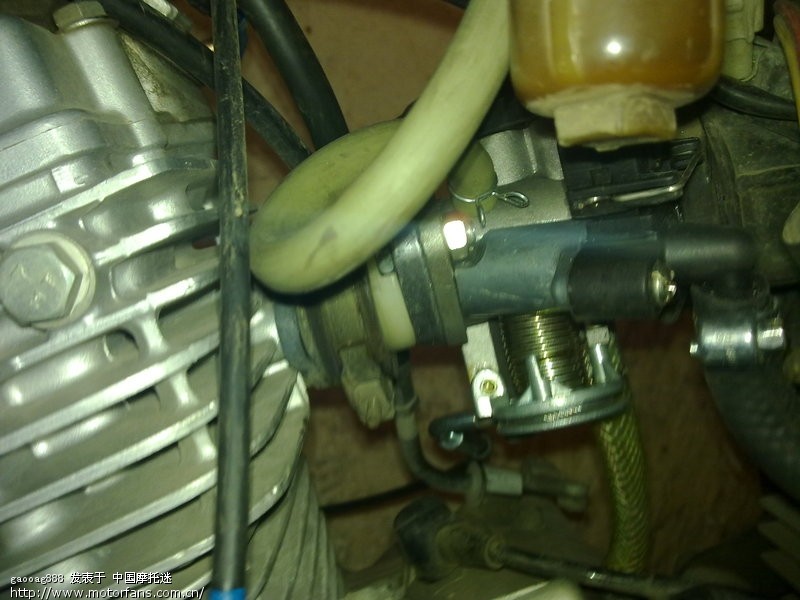 GX125改电喷 55W氙气灯 110\/90-18后胎 - 维修