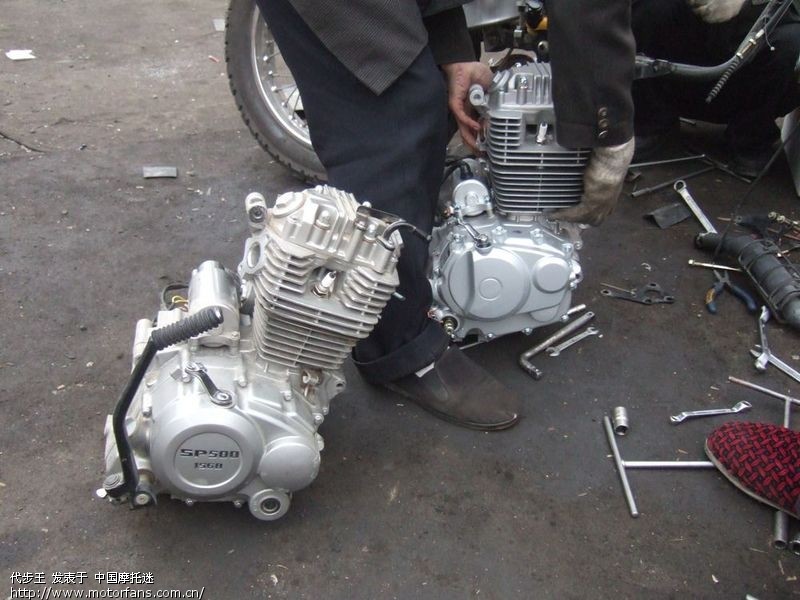 跨期125车型改装250发动机成功安装! - 北京摩
