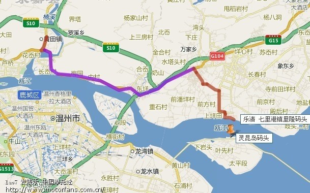 也可不温州市区,走乐清市七里港镇里隆渡码头,渡船上灵昆岛去
