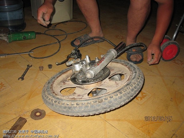 无聊~~电动车改碟刹 - 维修改装 - 摩托车论坛 -