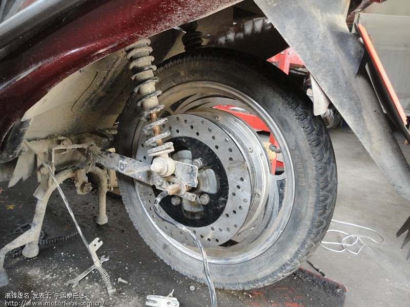 电动车改后碟刹 - 维修改装 - 摩托车论坛 - 中国