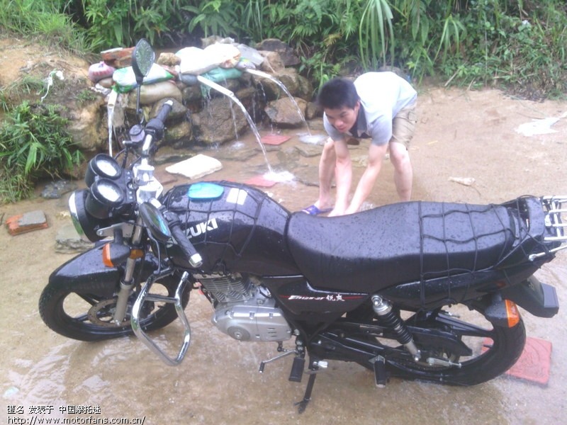 江门售后换机油再到圭峰山洗洗、、 - 豪爵铃木