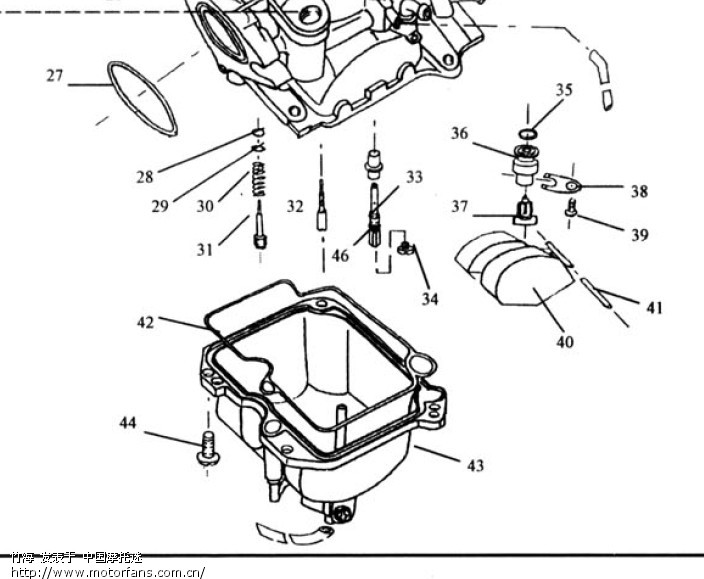 摩托车化油器图解拆装教程