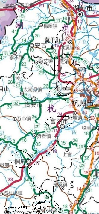 最新国道331线路图,国道331全程路线图 从湖州到金华,怎样避绕开杭州主城区和禁摩区,求线路