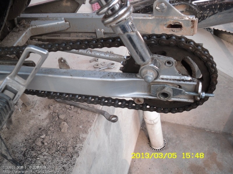 链条太长截了一个 顺便把刹车皮也换了 - 弯梁