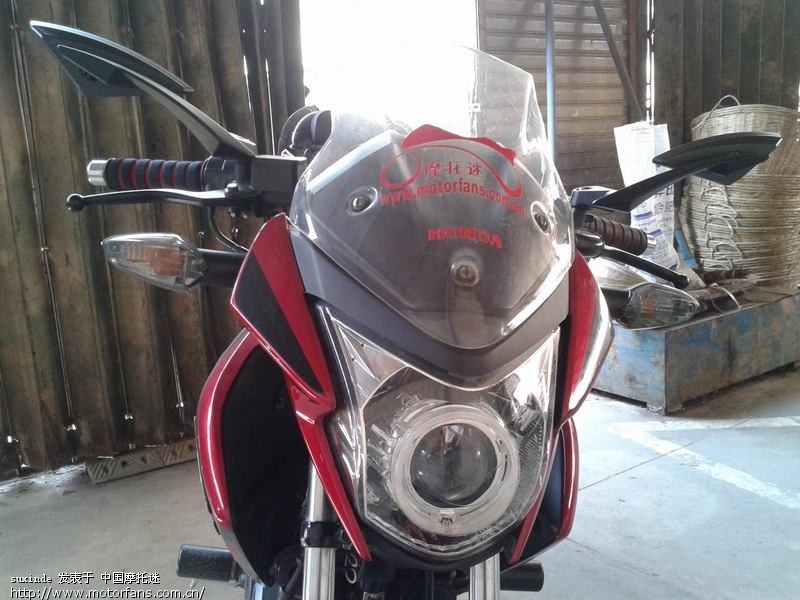 红影改装恶魔KOSO后视镜 - 五羊本田-骑式车讨