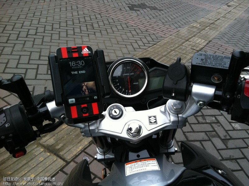 导航支架其实可以这样装。 - 豪爵铃木-骑式车