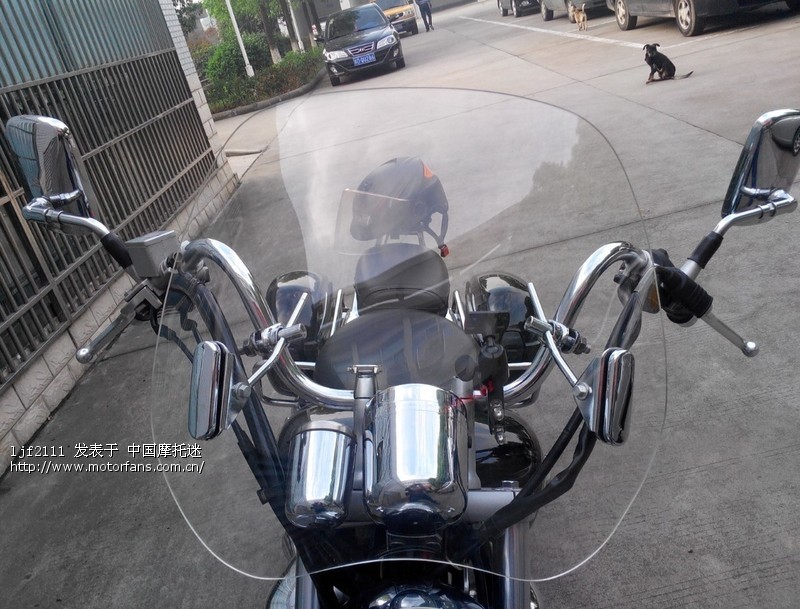 看我装的挡风玻璃 - 豪爵铃木-骑式车讨论专区