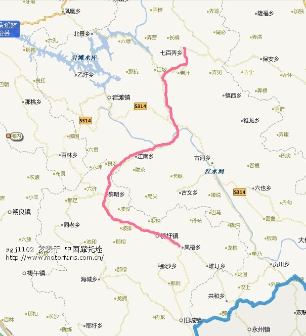 求百色平果县到七百弄的路线,最好能有地图截图