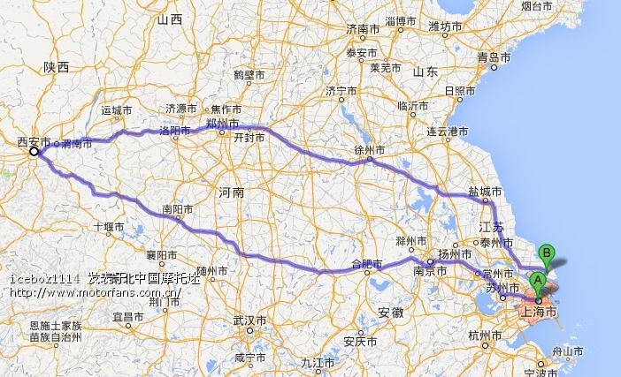 请求上海到江苏启东吕四镇的摩托路线 - 上海摩