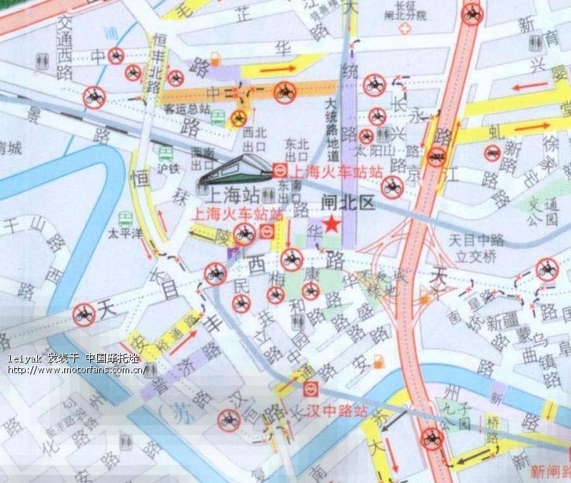 突然想到个问题:为什么上海南站周边禁摩,火车