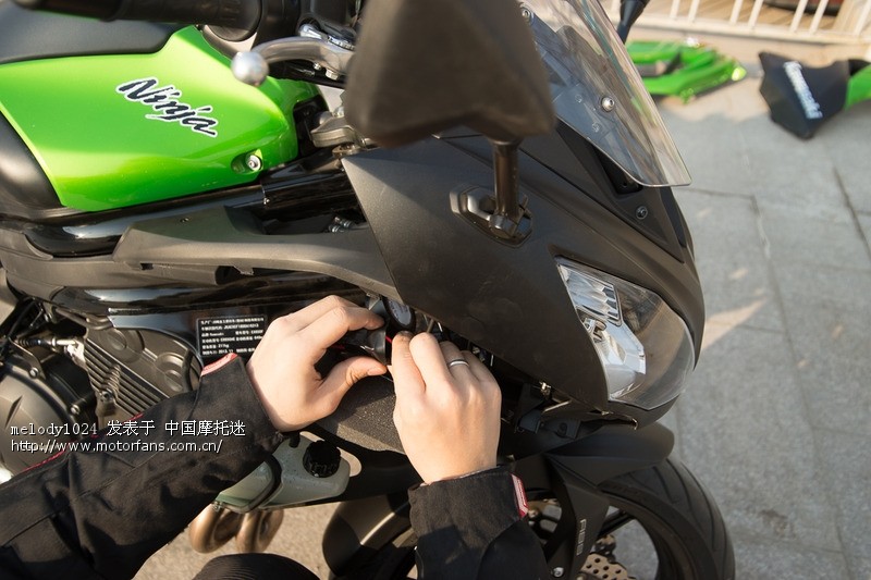 Ninja 650改装氙气灯,加装电子水温计 - 进口品