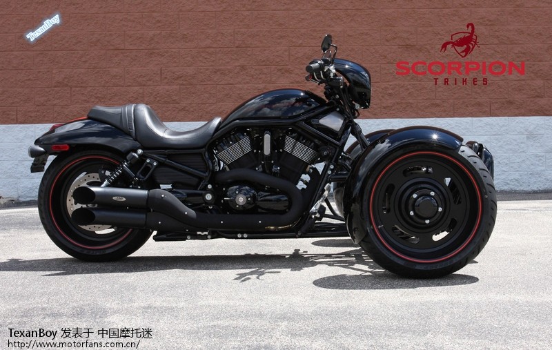 秀车 - Scorpion V-Rod Reverse 定制倒三轮摩托