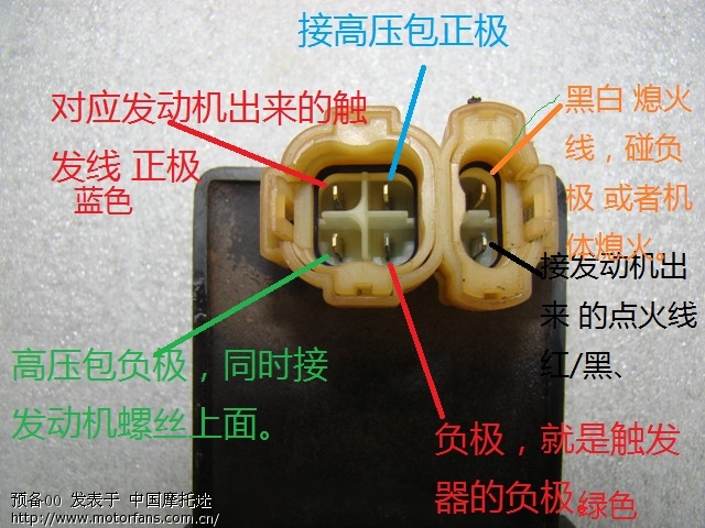 cg125 没有电器件线乱了怎么接才能点火?