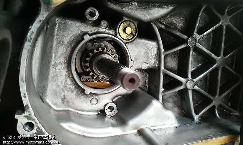 今天动手换左曲轴油封,传动风叶片! - 五羊本田