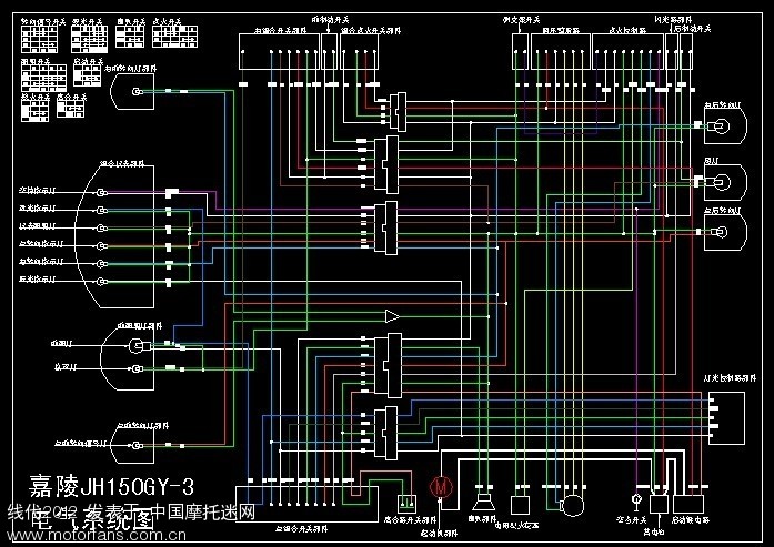 求嘉陵翼侠150-3全车电路图