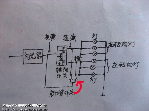 改led转向灯,加双闪.