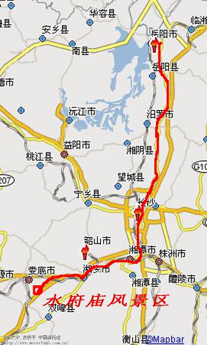 具体经过路线  张:岳阳市区出发路线及集合地点 全程107国道到