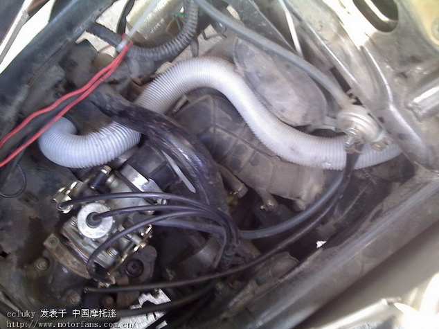 踏板车简易进气增压装置哈哈(导管) - 踏板论坛