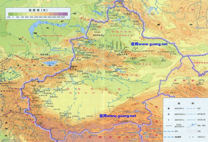 附件 3: 新疆地形地貌图1.jpg (2009-2-9   :08, 726.