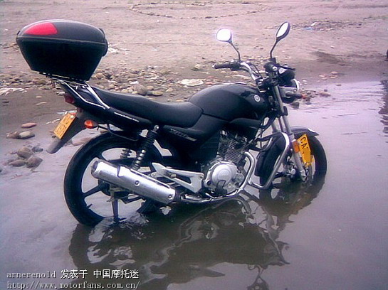 闲来无事,带老婆孩子下河洗车 - 雅马哈 - 摩托车