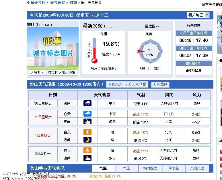 明天去平顶山聚会的朋友们看过来--最新的天气
